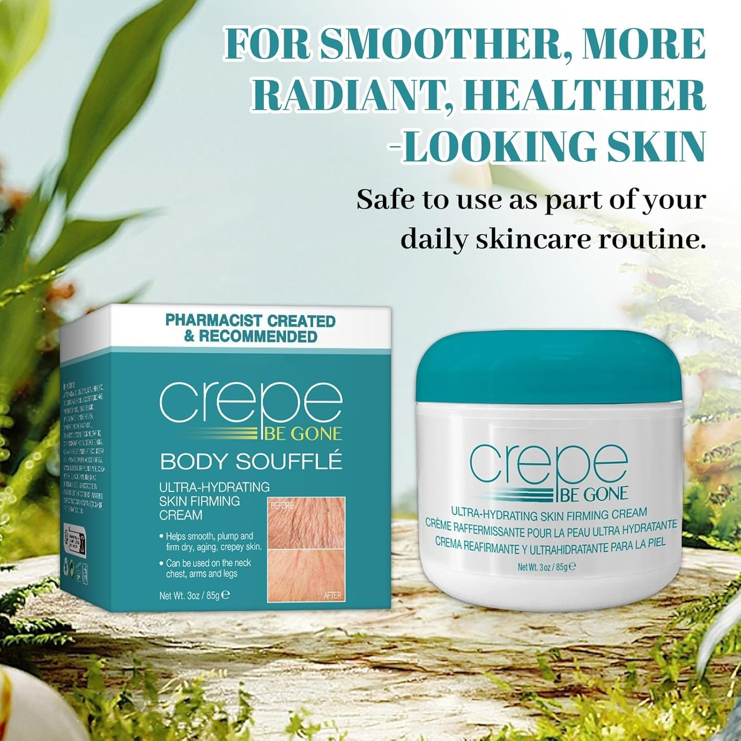 Crepe Be Gone Body Souffle,Ultra Hydrating Crepe Skin Firming Cream for Neck,Chest, Arms & Legs,3 Ounce,1Pcs image number 4