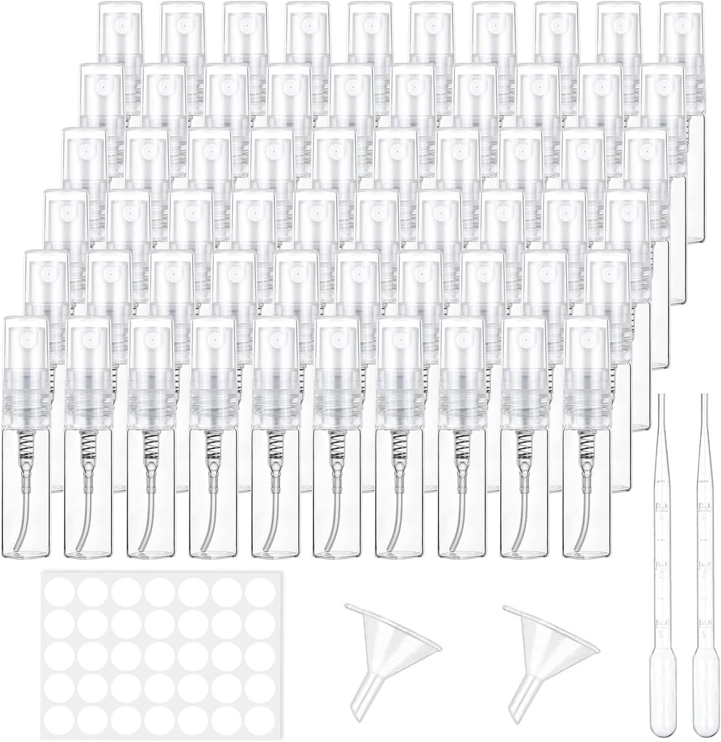 Voarge Travel Spray Bottles Perfume Dispenser Mini Spray Bottle for Perfume, Body Care Liquid, Cosmetics (30 Pieces, 5 Ml)