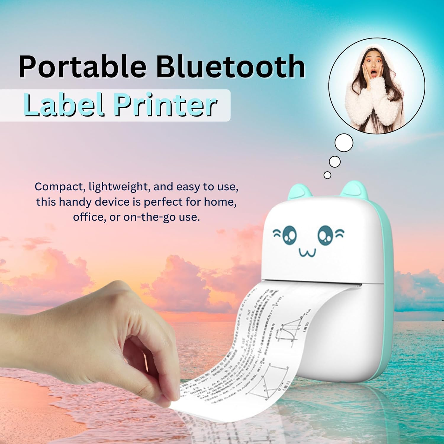 Mini Label Maker - Portable Bluetooth Label Printer with Tape - Compact & Rechargeable for Home, Office, and Organization - Easy-To-Use Smart Label Maker for Storage and Crafting image number 6