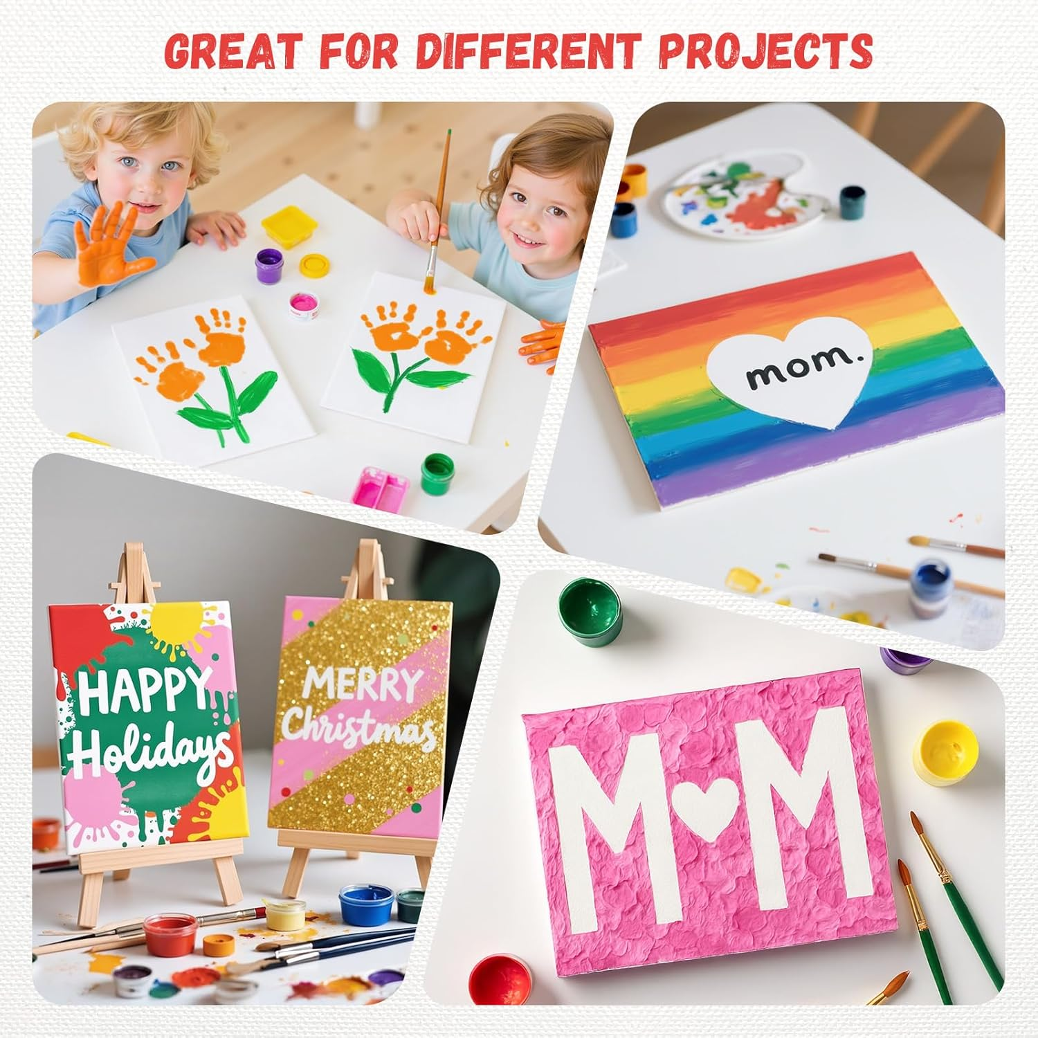 Simetufy 12 Pack 11X14 Inch Canvas Panels, 100% Cotton, Acid-Free, Gesso Primed, Ready to Paint, Suitable for Acrylics, Oil, Watercolor image number 5