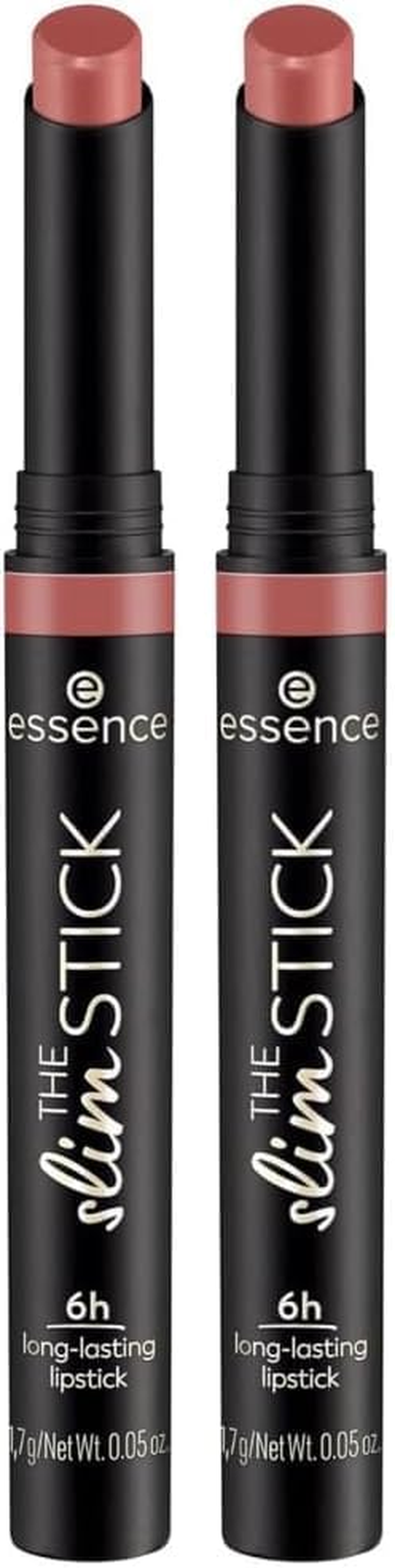 Essence the Slim Stick Lipstick, No. 104, Pink, Long-Lasting, Nourishing, Express Result, Colour-Intensive, Matte, Vegan, Perfume, Alcohol, Parabens, Pack of 2 (1.7 G) image number 1