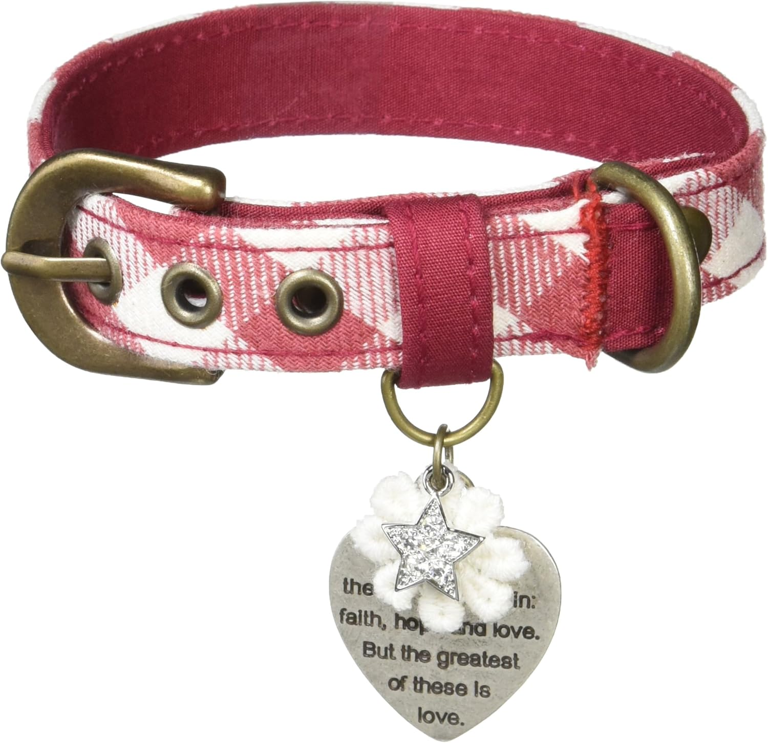 Zaya Dog (ZAYA DOG) ZD10009-2 Collar Gingham Heart M Red