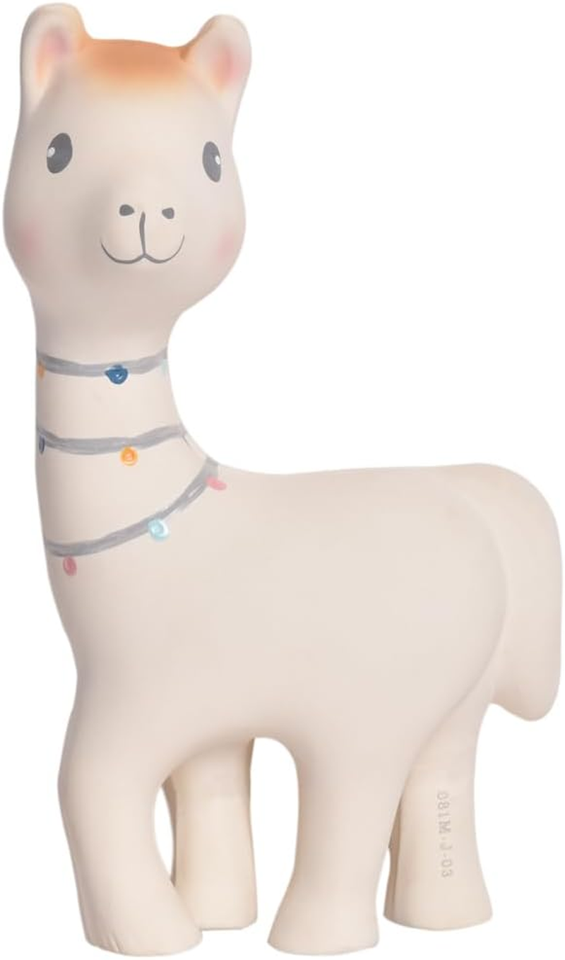Tikiri Toys Lilith the Llama Rubber Rattle Teether Baby Toys & Gifts for Ages 0 to 2