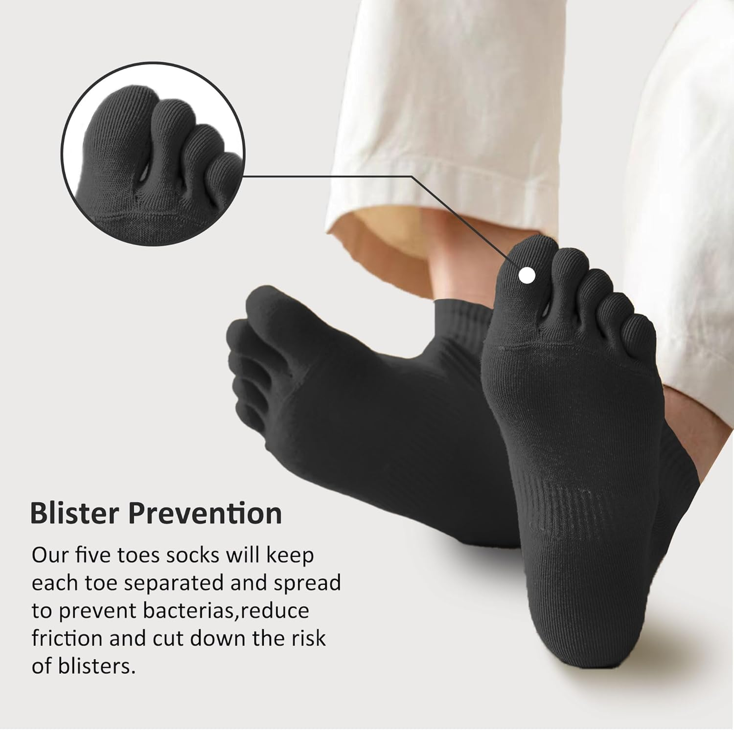 Male Sports Socks Do Not Slip Running Mountaineering Training Socks 5 Pairs