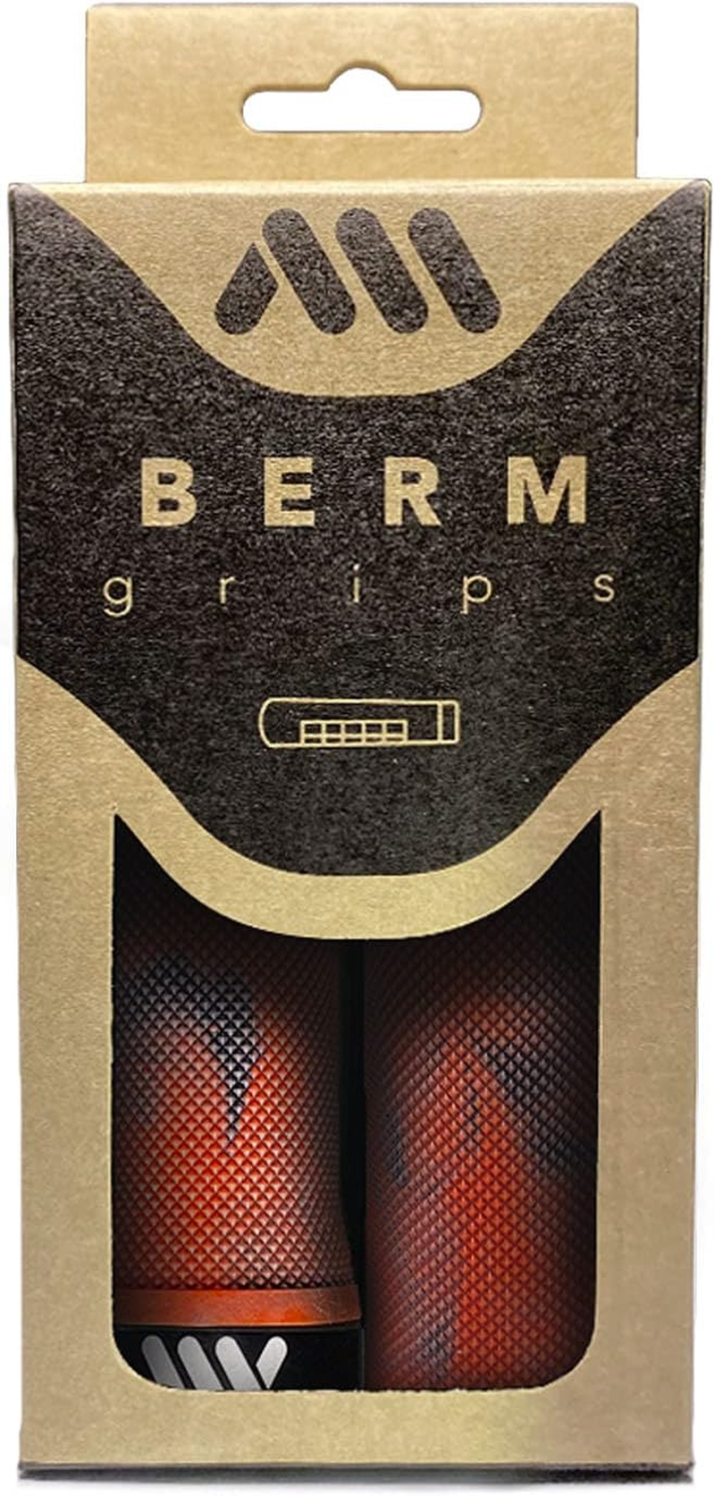 All Mountain Style AMS Berm Grips - Lock-On Tapered Diameter, Comfortable Grips - Blue Camo image number 3