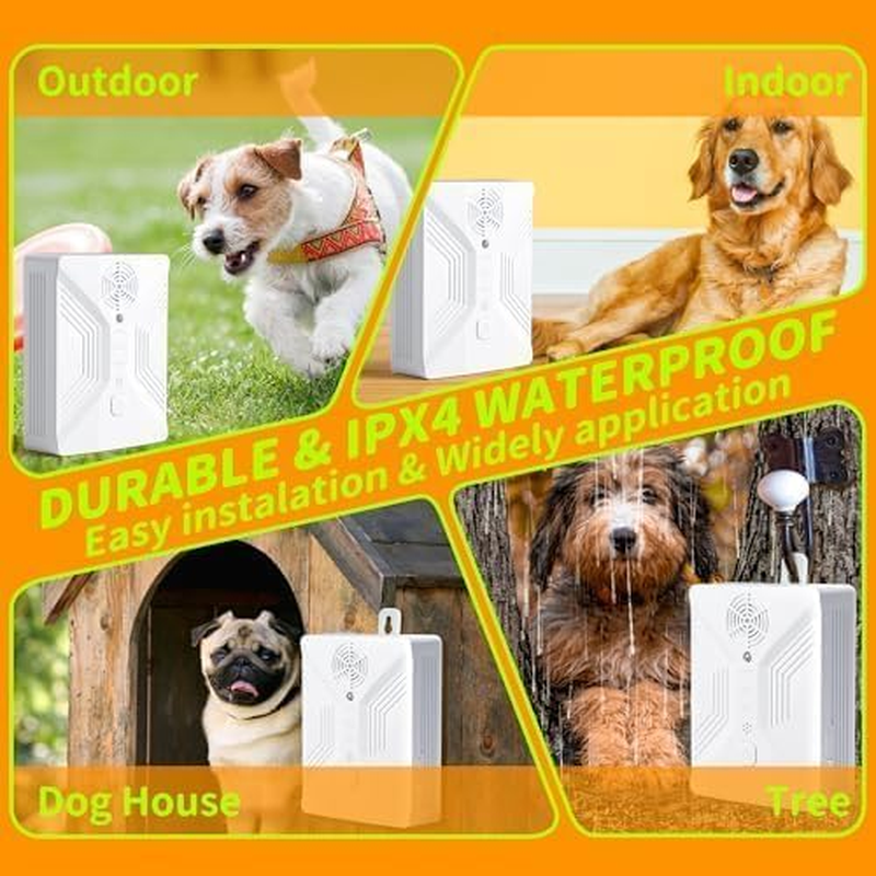 Anti Barking Device, Ultrasonic Dog Barking Control Devices up to 50 Ft Range with 3 Modes, Rechargeable Dog Barking Silencer (White-1) image number 1