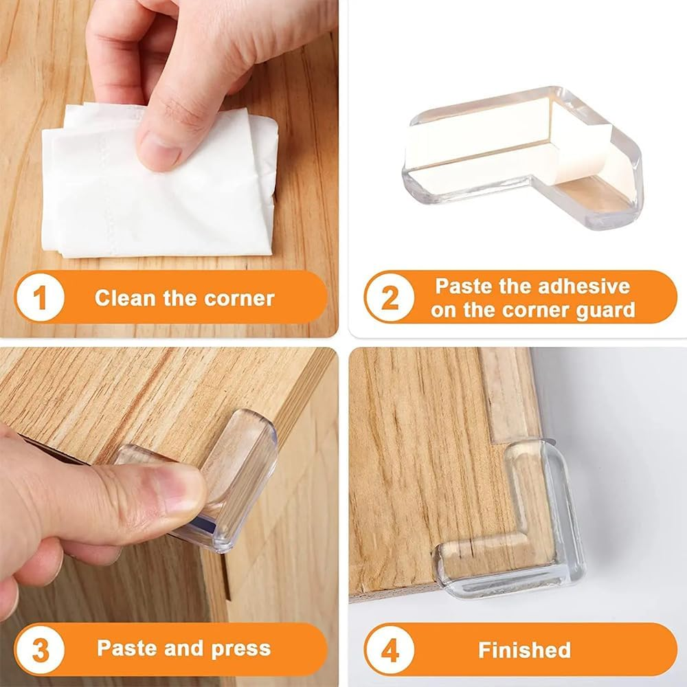 Baby Proofing Corner Protector Baby, 12 Pack Table Corner Protectors Baby Proof Corners and Edges Safety Bumpers Cushion for Table Furniture Sharp Corners image number 1