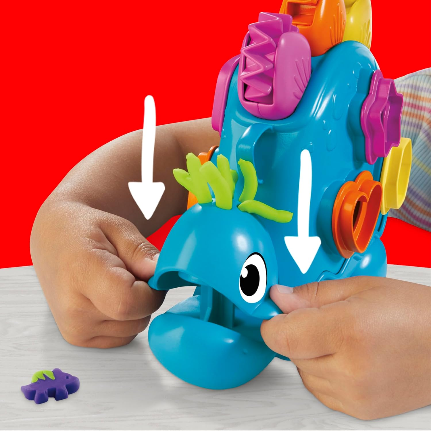 Play-Doh Shapes & Colors Dino Starter Set, Tactile Sensory Play Dinosaur Toys for Kids 2+, 11 Accessories image number 2