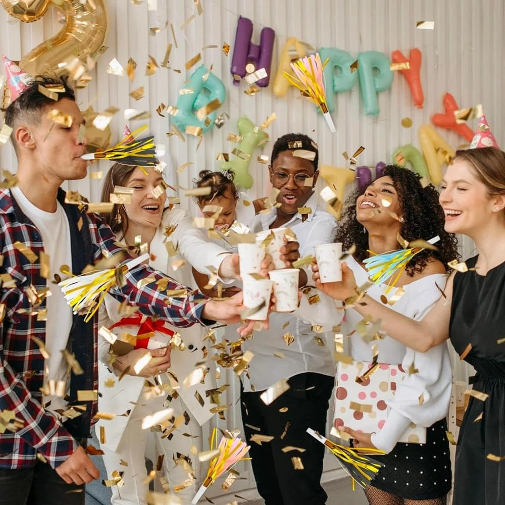 Amscan New Year'S Horns & Blowouts Mega Value Pack | 50 Pcs, One Size, Multicolor image number 3