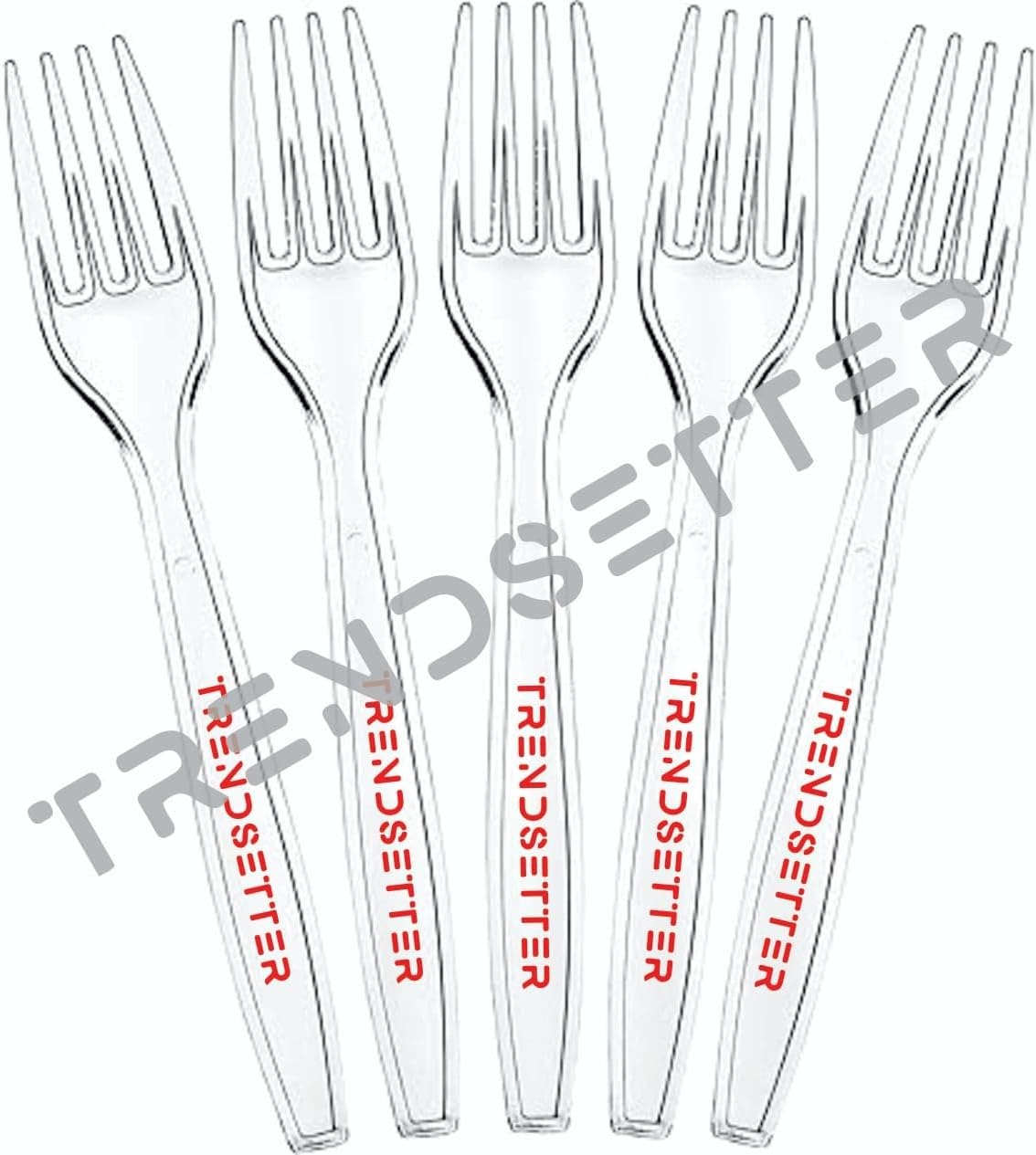 Pack of 50 Heavy Duty Clear Plastic Forks, Reusable and Washable Forks,Clear Reusable Forks Perfect for Picnics, Parties, Tableware and Dinnerware,Reusable Forks image number 2