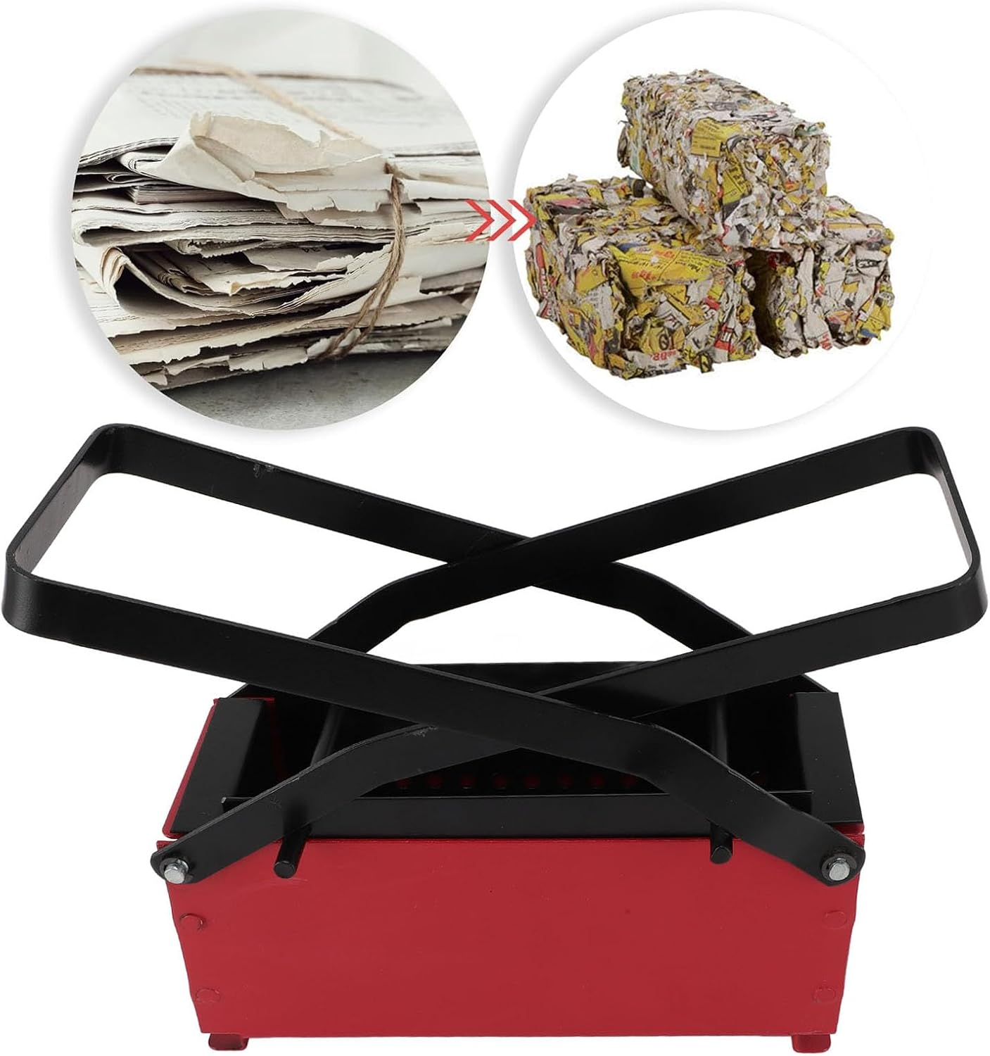 Iron Newspaper Briquet Maker, Multifunctional Paper Log Briquette Maker with Easy Operating for Home, Alternative for Household Stove Fuel image number 2