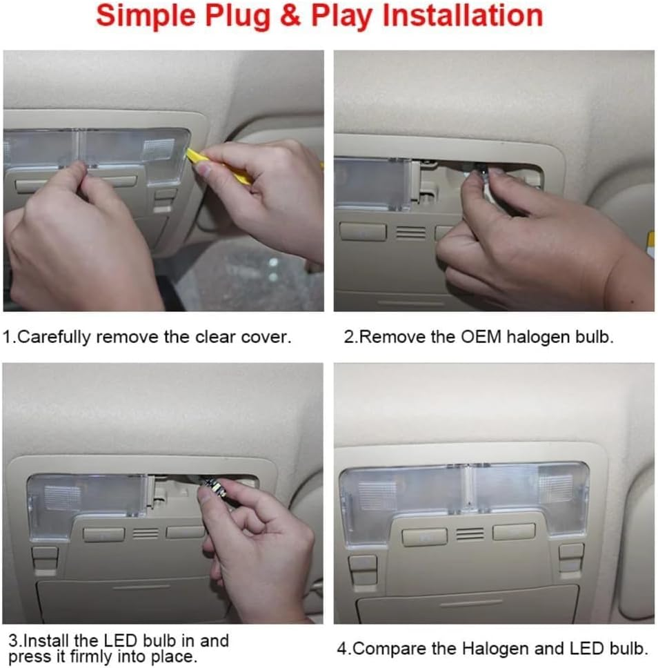 8Pcs LED Interior Map Dome Reading Light Kit, for Isuzu D-Max Dmax 2002-2018 2019 2020 2021 2022 2023 2024 License Plate Bulbs image number 1