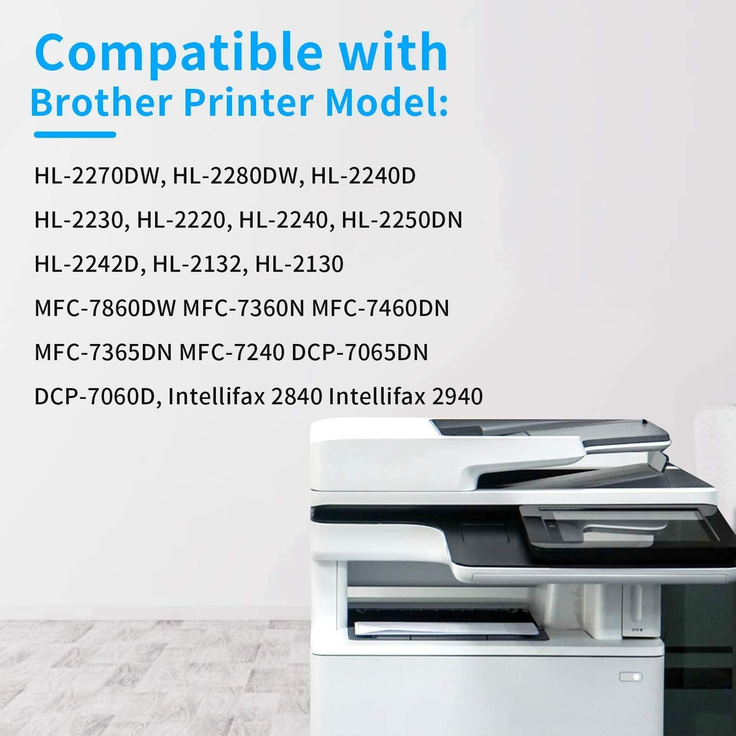 1 Pack TN2250 Toner Compatible with Brother HL2240D HL2242D HL2250DN HL2270DW MFC7360 MFC7362 MFC7460DN MFC7860DW DCP7060D DCP7065DN DCP7070DW(1 Pack) image number 4