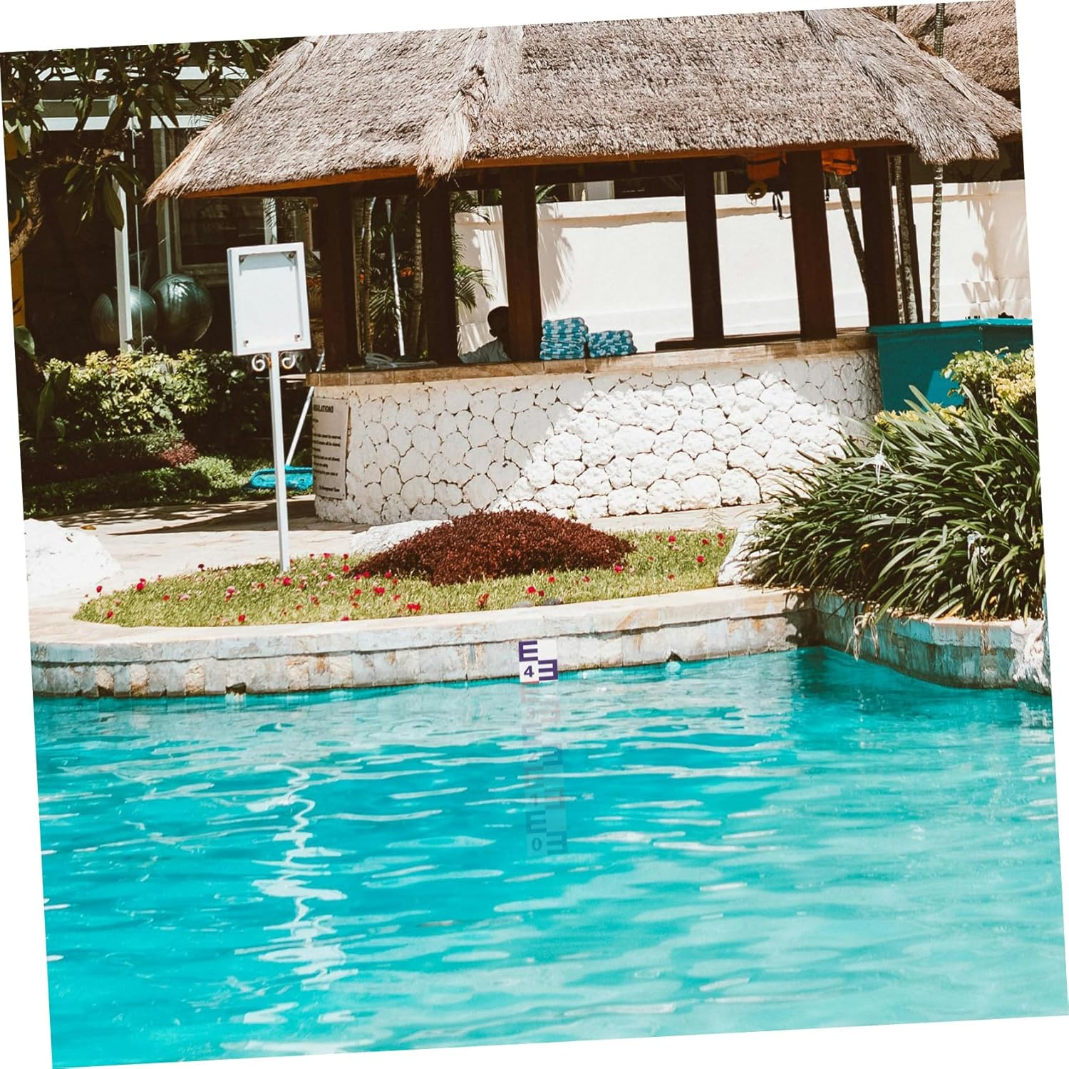 SUPVOX Water Level Indicator Sticker Self-Adhesive Pool Water Level Gauge Measuring Decal in Swimming Pool