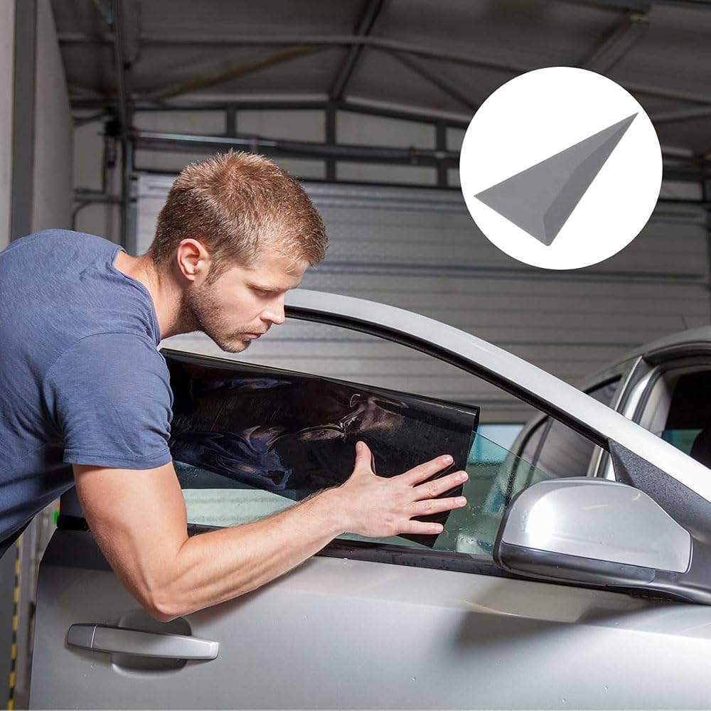 10 Pcs Professional Window Tint Tool Kit, Triangle and Contour Squeegees, Card Scraper for Bubble Free Car Vinyl Wrap, Window Film and PPF Installation,Auto Tinting Accessories Kit image number 4