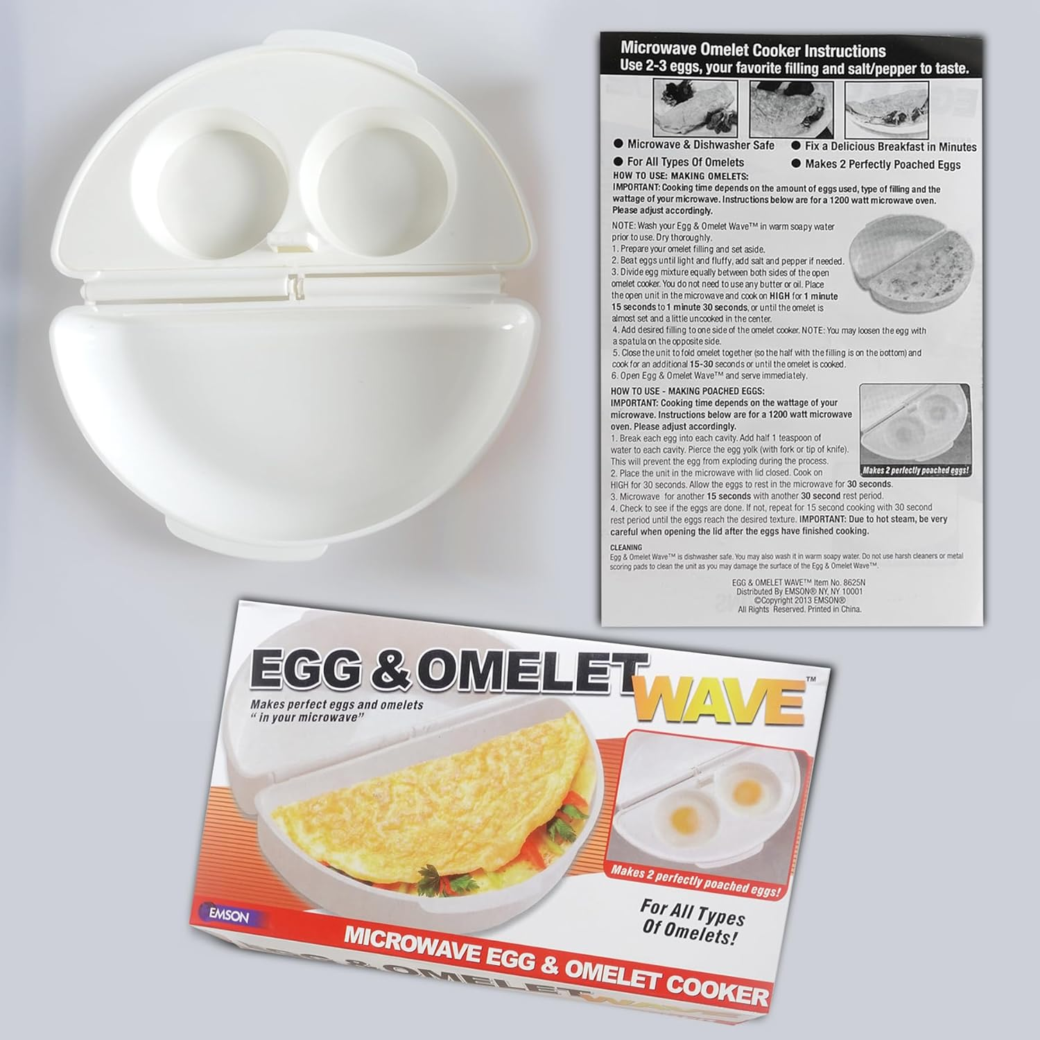 PHUSBLAY High-Heat Resistant Egg Poacher Cooker for Microwave - Easy Breakfast Cooking(17Cm X 10Cm)