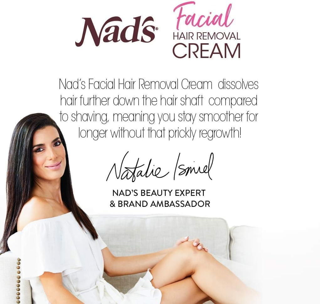 Nad'S Facial Hair Removal Cream and Soothing Balm, All Skin Types, Face Hair Remover, 28G image number 6