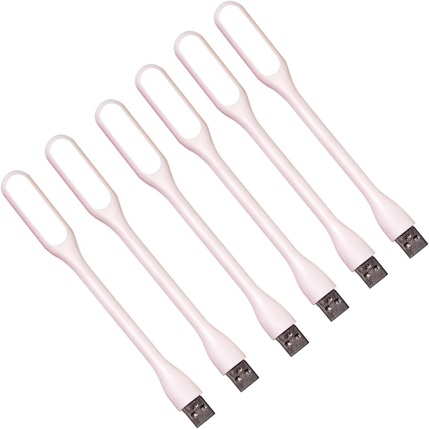 Jieruideng Mini USB Light, Flexible LED Lamp Portable Night Light for Computer Power Bank, Laptop, Notebook USB Keyboard Reading Light-6 Pack (Blue) image number 4