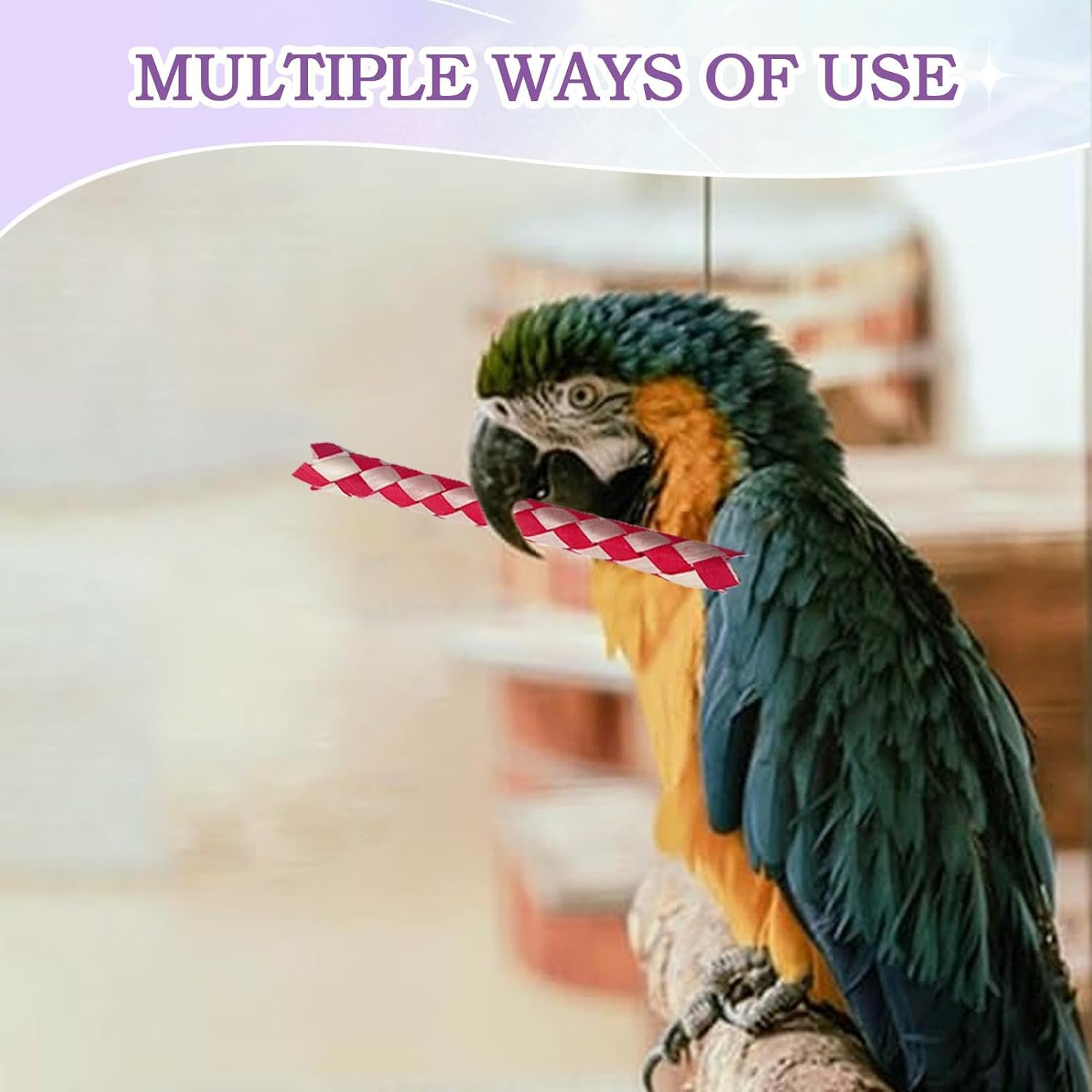 Wjnflqn Chinese Finger Traps for Kids,Birds Foraging Toy | Bird Finger Traps Chewing Toy Colorful for Small Medium Parrots Parakeets Cockatiel image number 4