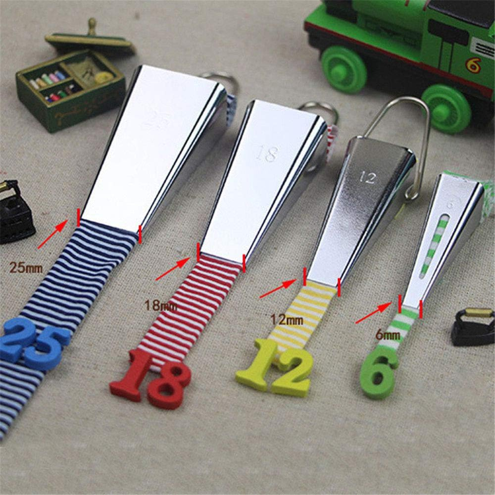 Windman Bias Tape Maker Kit 5Sizes Include 6MM/9MM/12MM/18MM/25MM Fabric Bias Tape Makers for Home DIY Quilting Binding Use with Tape Binding Foot,Awl,Clips and 50Pcs Sewing Pins image number 1