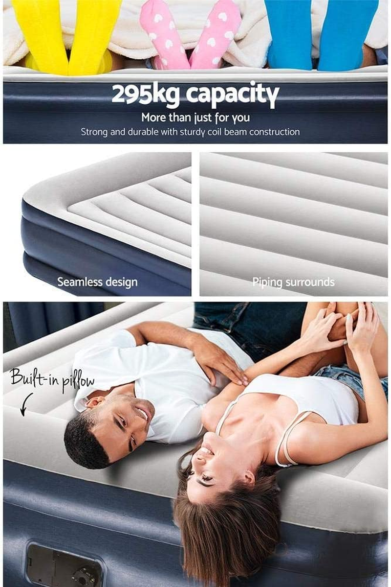 Bestway Air Bed Queen Inflatable Mattress Sleeping Mats Home Camping Built-In Pump image number 2
