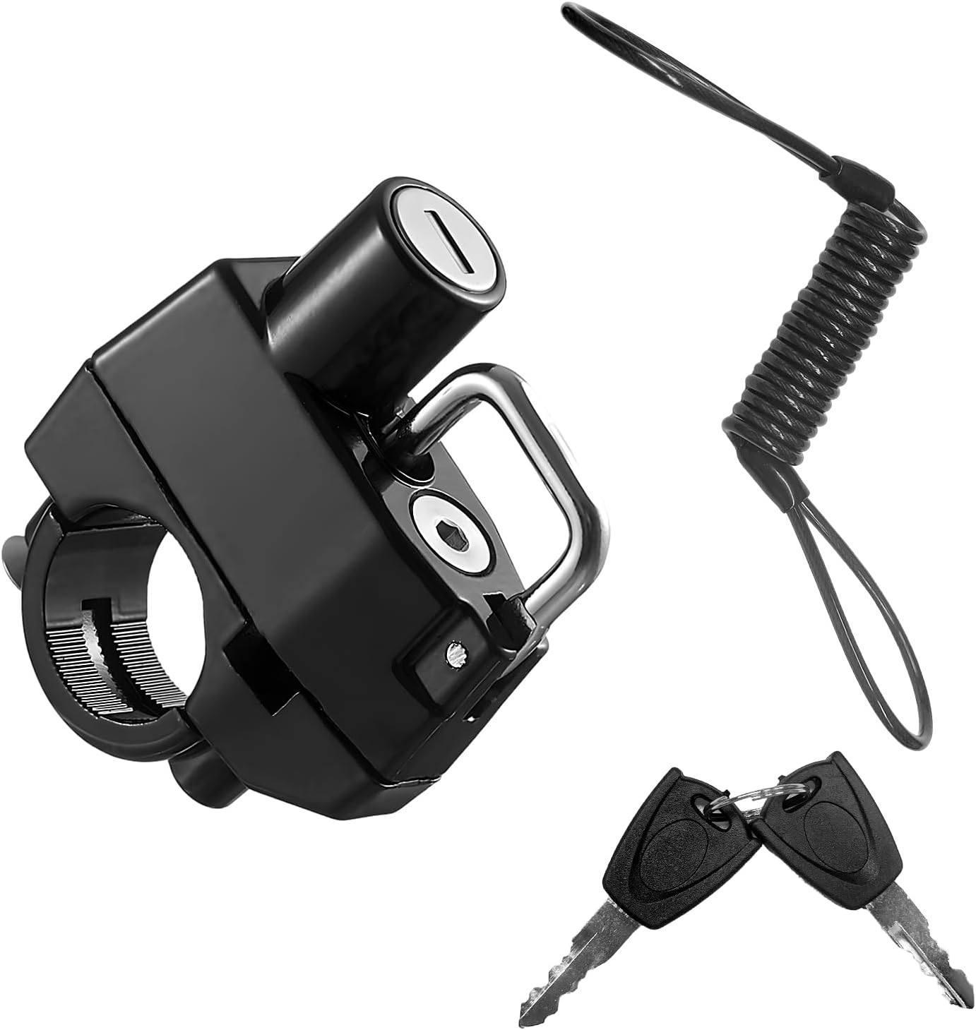 Motorcycle Helmet Lock, Aluminum Alloy anti Theft Helmet Security Locks, Universal Tamper-Proof Helmet Locks for Motorbike Scooter Bike, Motorcycle Accessories (1PCS)