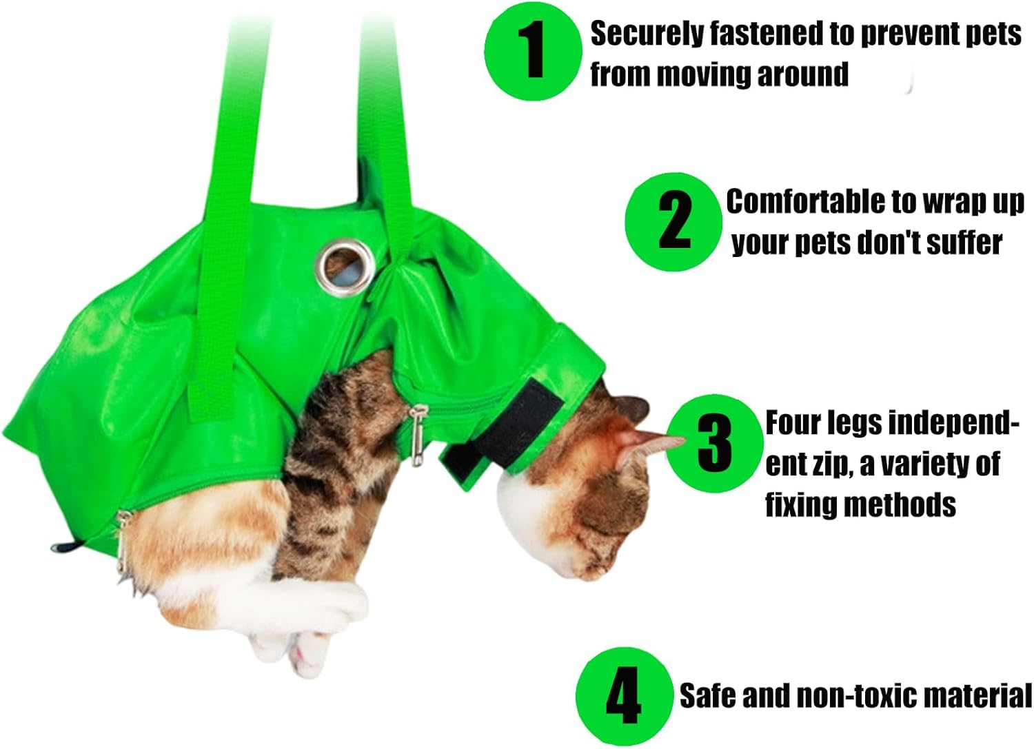 FAMKIT Cat Grooming Bag, Nail Clipping Cleaning Trimming Bags, Adjustable, Multifunctional Pet Care, Ankle Bag, Scratch-Resistant, for Bathing/Travel image number 3