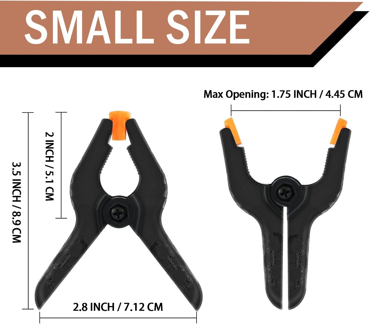 16 Pack Spring Clamps - 3.5 Inch Small Clamps for Backdrop Stand, Heavy Duty Clamps, Plastic Clips for Crafts and Backdrop Clips Clamps - Backdrop Clamps for Crafts, Woodworking, Photography, Outdoor image number 6