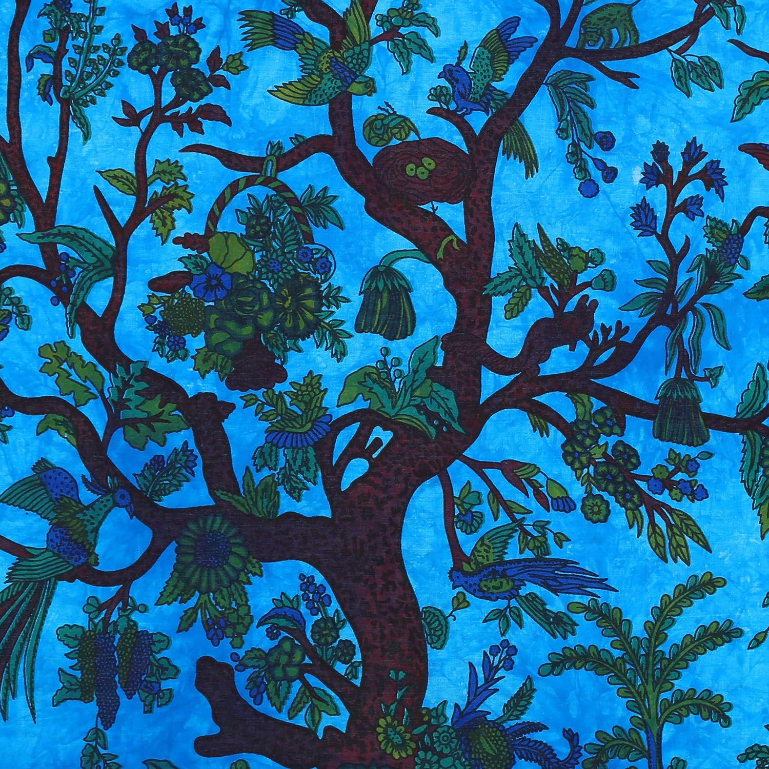 Craft Trade Tree of Life Small Tapestry & Hippie Boho Bohemian Wall Hanging, Blue Tapestries for Bedroom, Wall Art, Home Decor - 30X40 Inches (Poster) image number 7