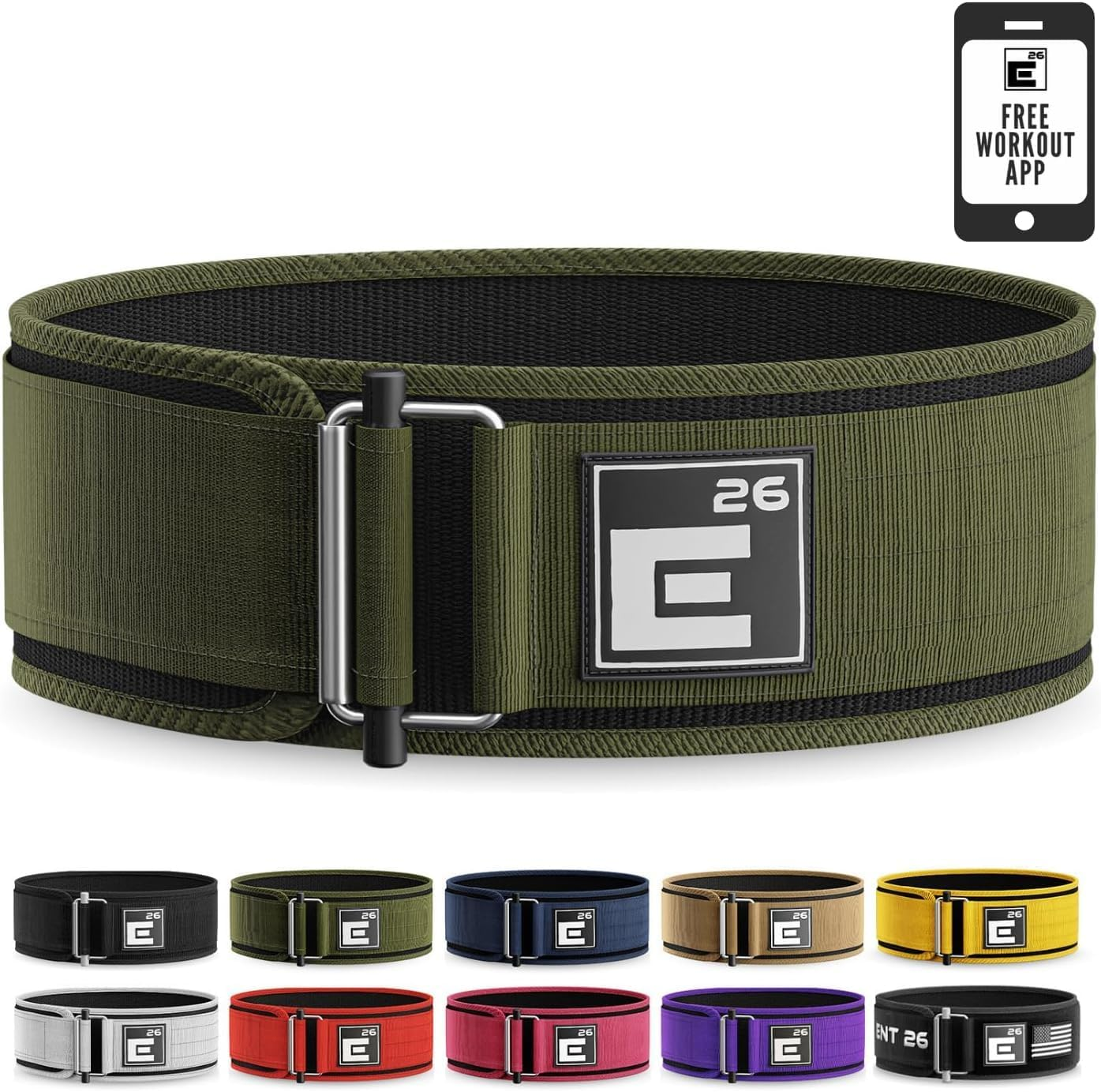 Self-Locking Weight Lifting Belt - Premium Weightlifting Belt for Serious Functional Fitness, Weight Lifting, and Olympic Lifting Athletes - Lifting Support for Men and Women - Deadlift Training Belt