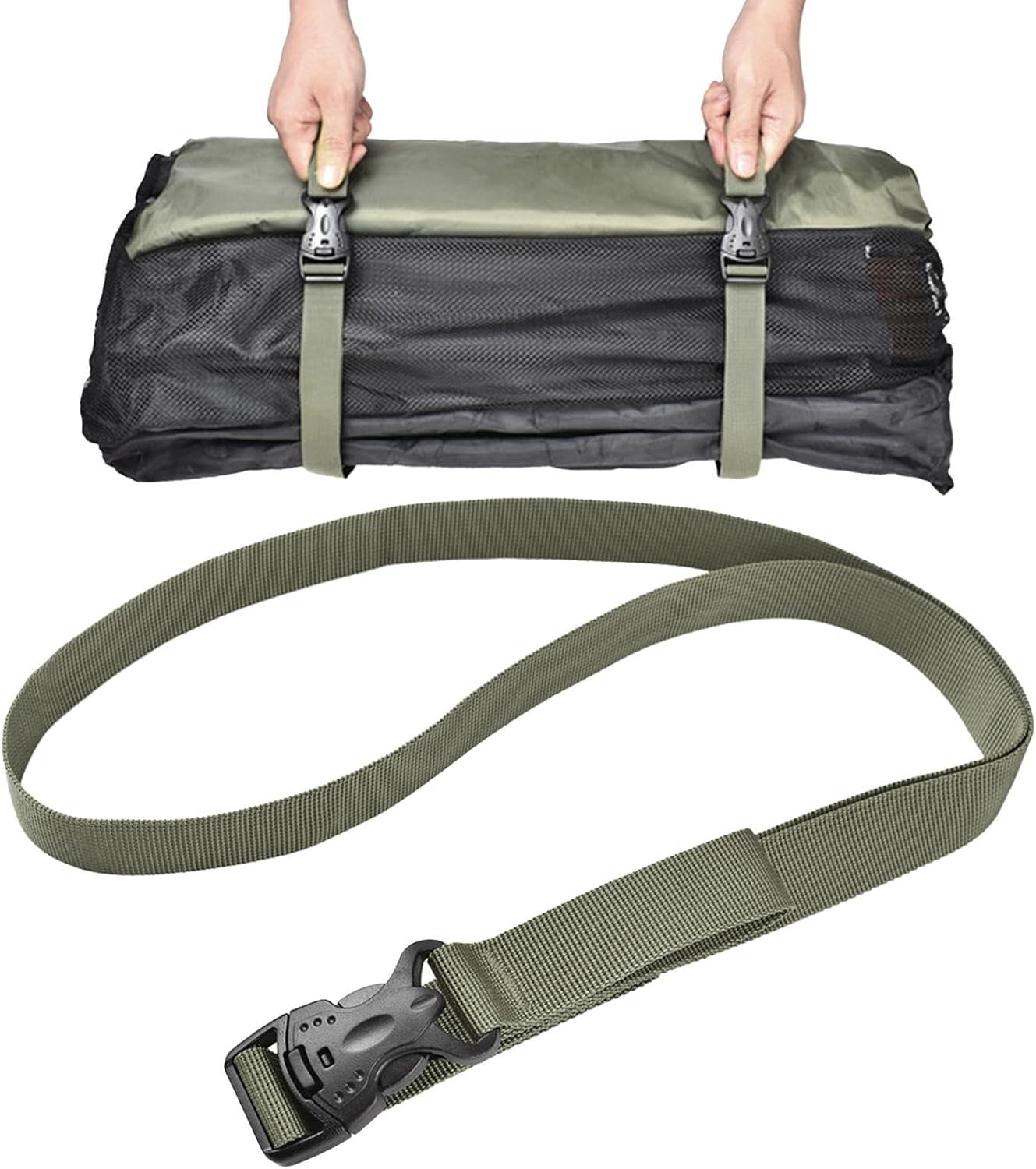 Buckle Packing Straps - Tie down Strap,Utility Strap with Buckle, Camping Gear Strap, Tie down Strap, Lashing Strap Adjustable for Sleeping Bag, Picnic Mat