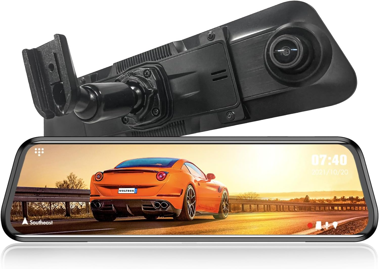 WOLFBOX OEM Bracket for USB C G840S/G840H/G850/G900 Mirror Dash Cam image number 3