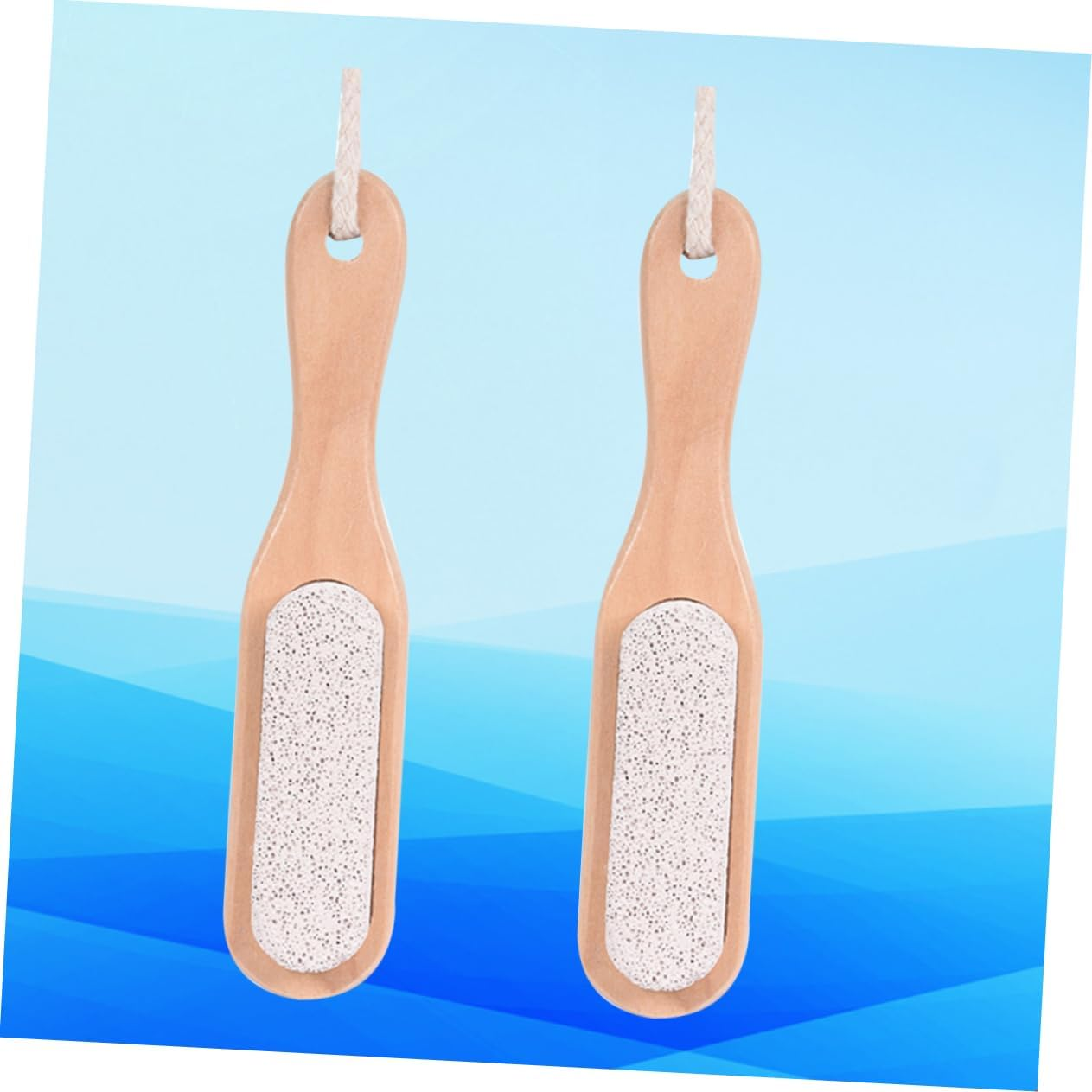 AUTSUPPL 2Pcs Nail Buffer Block Pumice Stone Cleaning Brush Body Exfoliator for Callus Removal image number 4