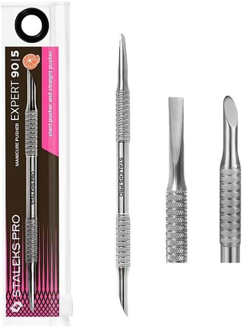 STALEKS PRO Cuticle Pusher Inclined and Straight - Manicure and Pedicure - Stainless Steel Expert 90/5 image number 3