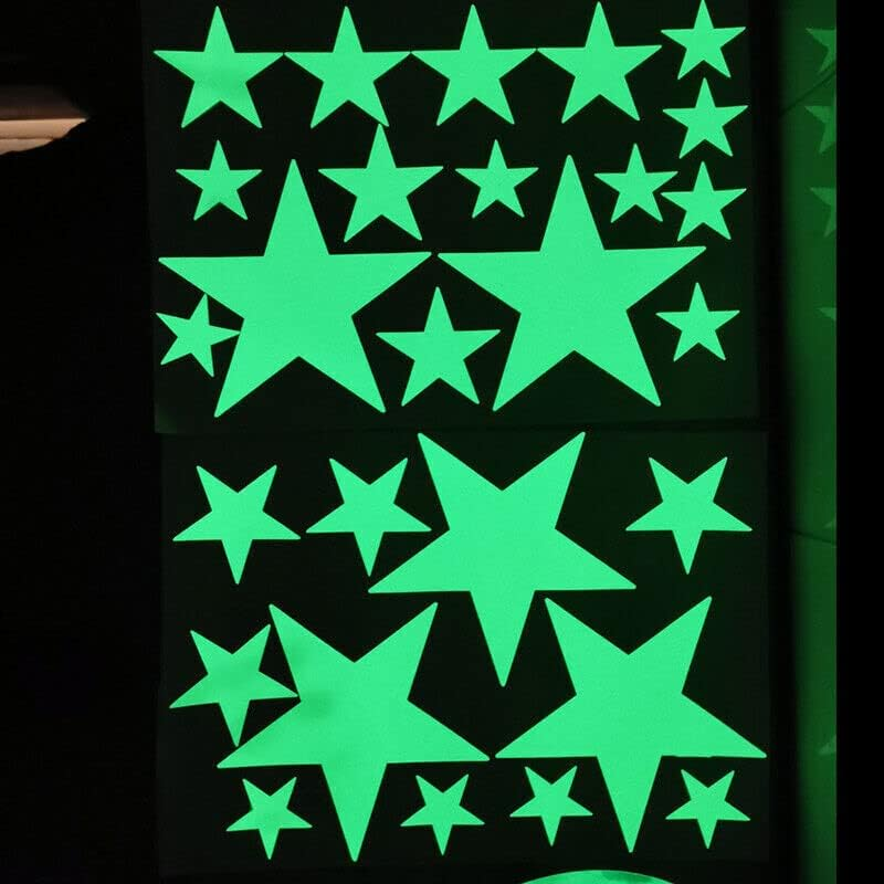 AIMALL 435Pcs Glow in the Dark Luminous Stars, Moon & Planet Wall Stickers for Kids Bedroom Ceiling, DIY Space Wall Decals, Waterproof Vinyl image number 2