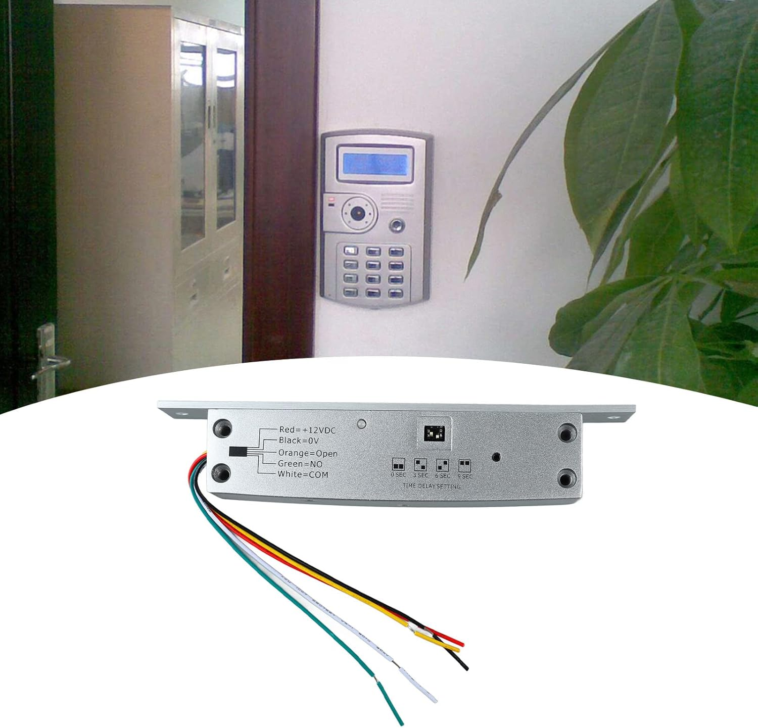 GUPE Electric Bolt Lock, DC12V Aluminium Alloy, Stainless Steel Deadbolt, Time Delay, anti Prying, Security Lock, Door Control