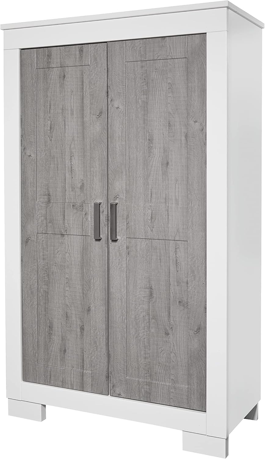 Love N Care Lucca Wardrobe, White/Ash