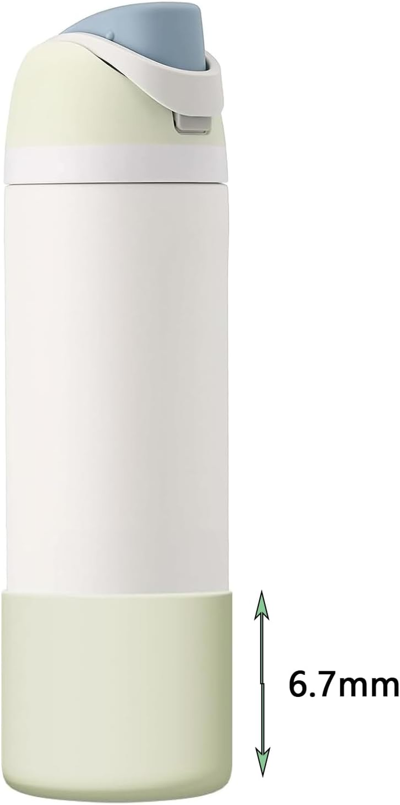 2 PCS Silicone Boot for Owala Freesip 32 Oz Water Bottle, Anti-Slip Protective Sleeve Bottom Bumper Protector for Twist and Flip Stainless Steel Water Bottles - Pink + White image number 5