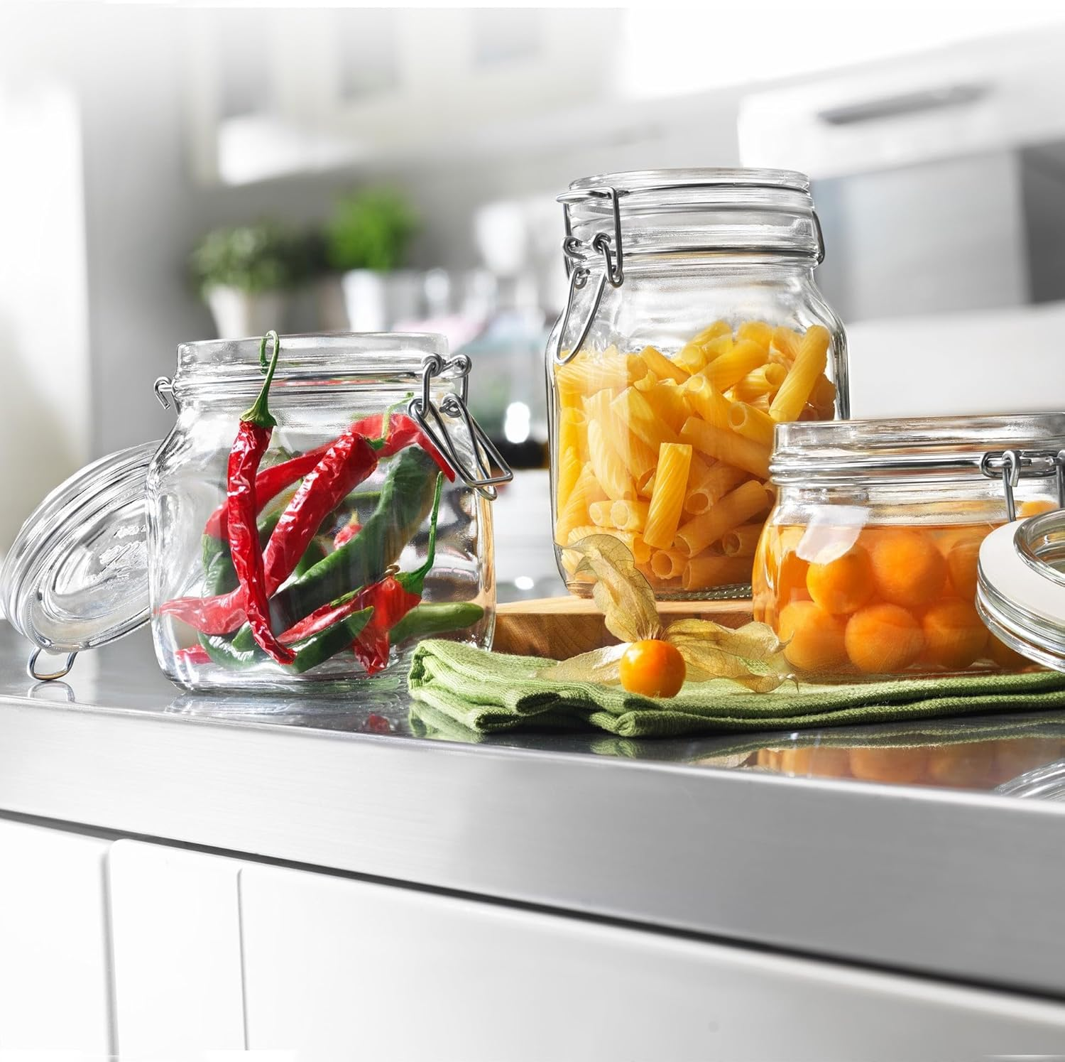 Bormioli Rocco Fido Jar with Clear Lid, 1 Litre Capacity image number 1