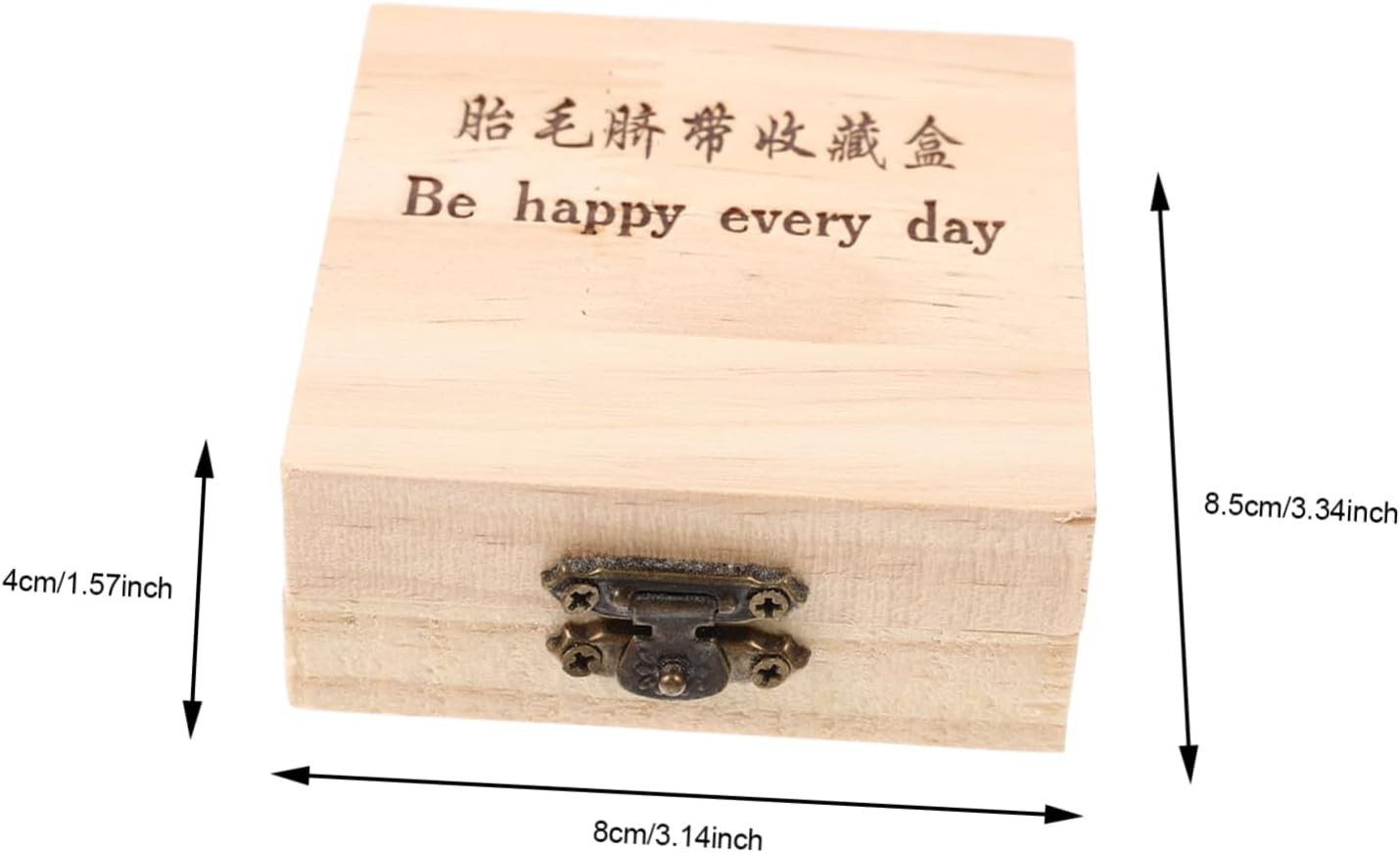 Beaupretty Wooden Fetal Hair and Umbilical Cord Preservation Box for Baby Keepsake 2 Bottle Slots Infant Souvenir Storage Organizer for Newborn Memory Collection image number 5