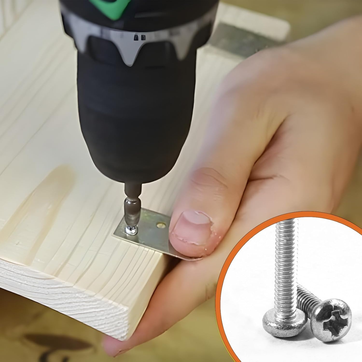 Zmbroll 550Pcs M3 Phillips Pan Head Machine Screws M3X4/5/6/8/10/12/16/20Mm Metric 304 Stainless Steel Screw Fully Thread Small Screws Fasteners Bolts Nuts and Flat Washers Assortment Kit image number 4