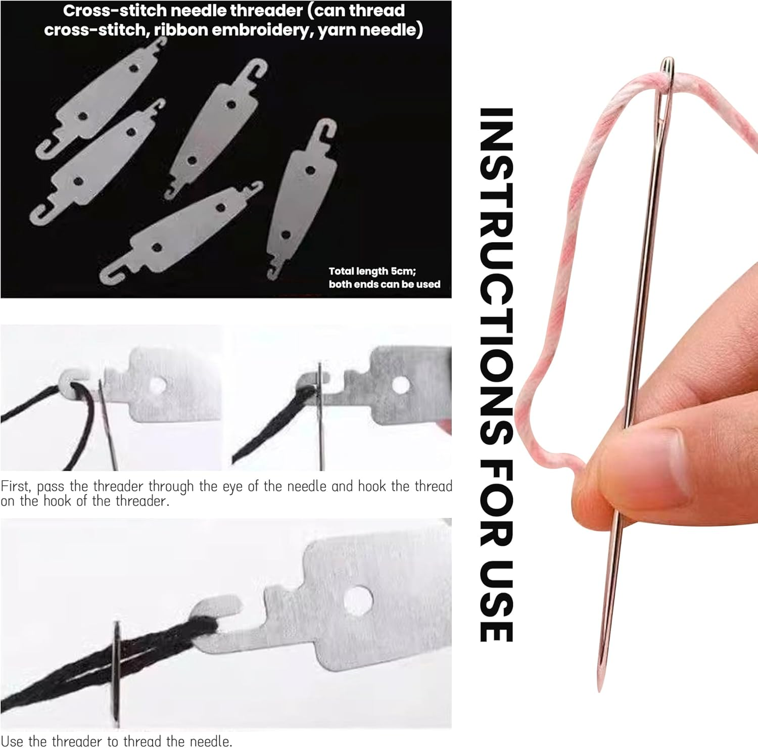 Emesak 37 Piece Hand Sewing Needle Sewing Tool Set, 37PCS Sewings Tool Set, Hand Sewings Needles and Thread Kit, Embroidery Tools, Self Threading Needles Accessories for Leather Stitching image number 1