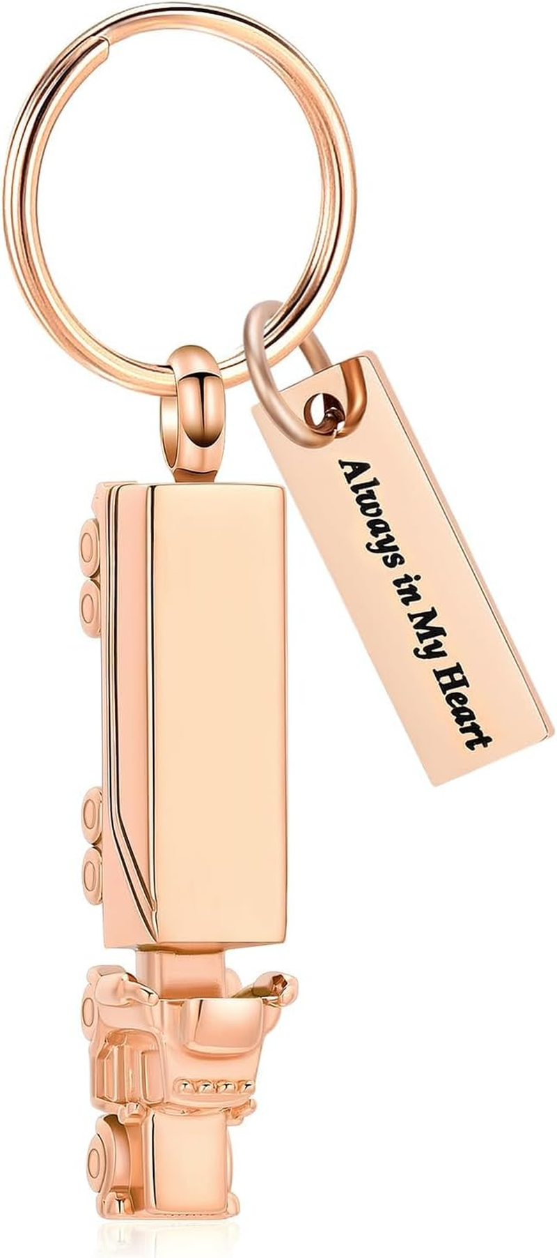 AIWENXI Cremation Jewellery 18 Wheeler Tractor Truck Urn Keychain for Ashes for Women Men Memorial Human Ash Pendant for Pet Dog Cat