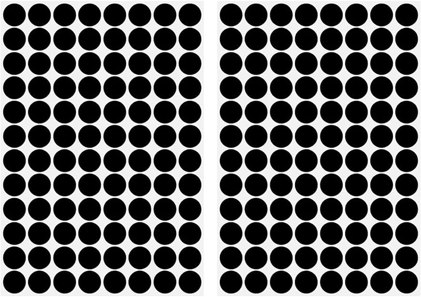 Self-Adhesive Screw Hole Stickers,2-Table 96 in 1 Self-Adhesive Screw Covers Caps Dustproof Sticker 15Mm Black image number 1