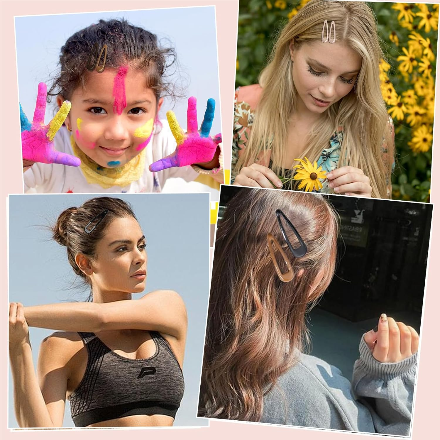 Aikeis 30 Pieces 5 Colors Metal Snap Snap Hair Clips Shiny Look 2 Inch Hair Clips for Women Girls Hair Accessories image number 4