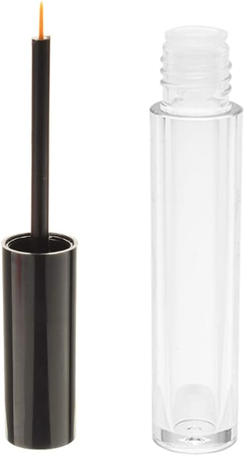 1PCS Mini Empty Eyelashes Tube Eyeliner Bottle with Brush Plugs Make up Tube Vials,Black,4Ml image number 4