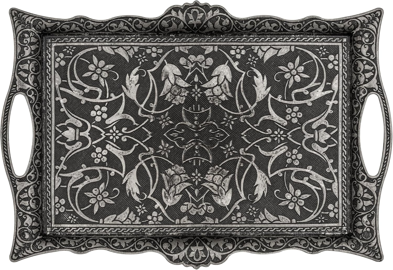 Alisveristime Turkish Ottoman Coffee Tea Beverage Serving Square Tray (Copper)