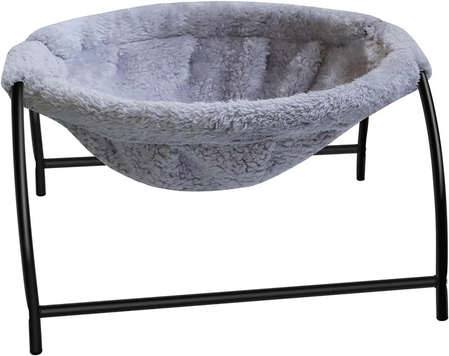 Cat Bed Hammock, Removable and Washable Freestanding Cat Sleeping Cat Bed Hammock Soft Plush Bed Raised Pet Bed for Indoor and Outdoor Use Pet Chair for Kitten Puppies (Color : Grey) image number 5