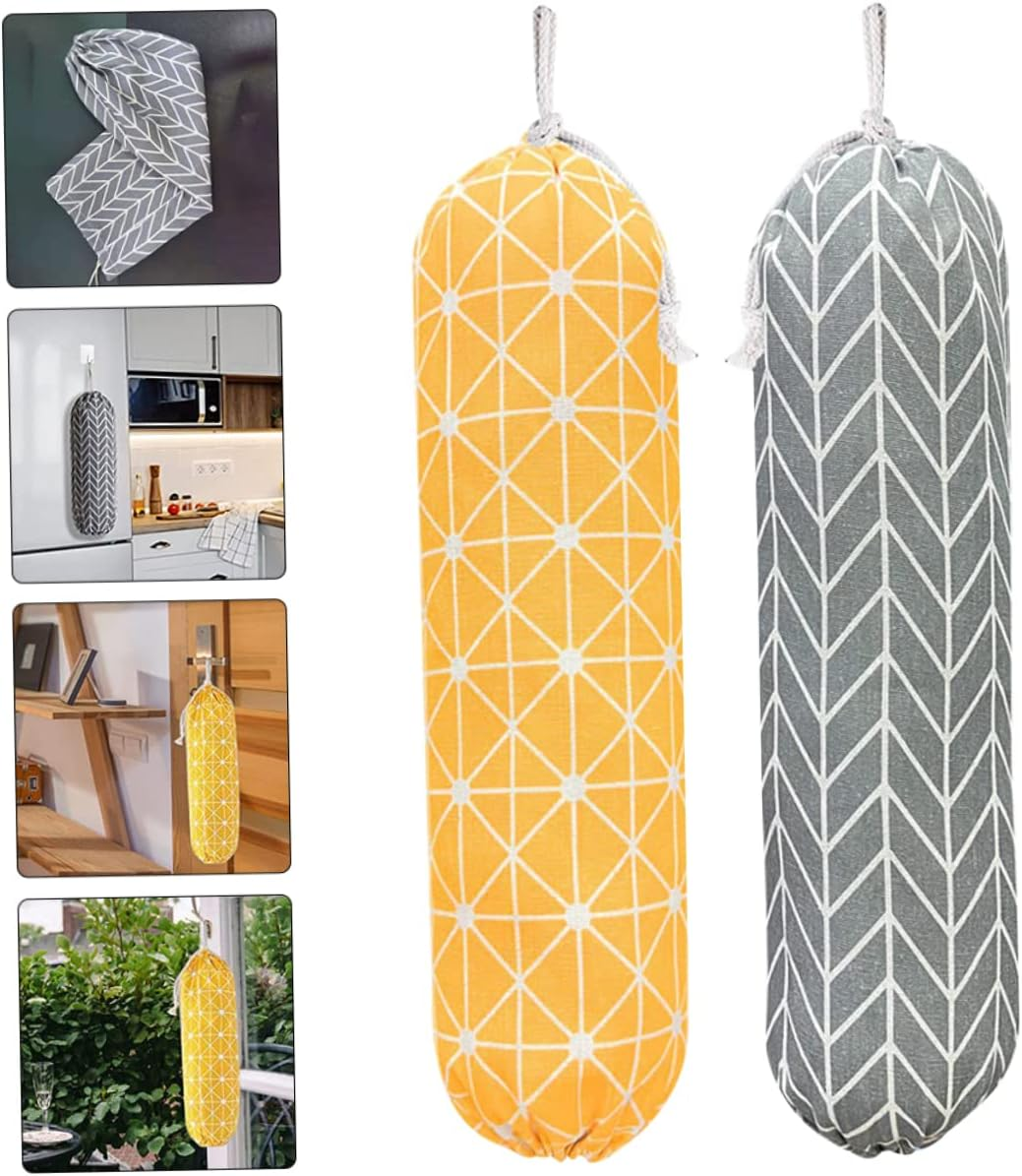 Holibanna Wall Hanging Storage Bag Waste Bag Holder for Kitchen Fridge Organisation Organizers Decorative image number 1