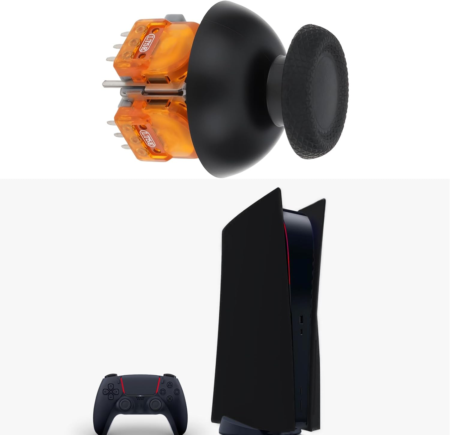 Emagtech 2Pcs TMR Hall Effect Joystick & Thumbsticks Caps Compatible with PS5 Controller image number 5